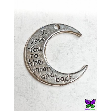 I love you to the moon Charm